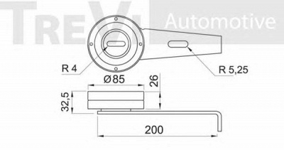 TREVI AUTOMOTIVE ta1348 -  Натяжной ролик, поликлиновой  ремень